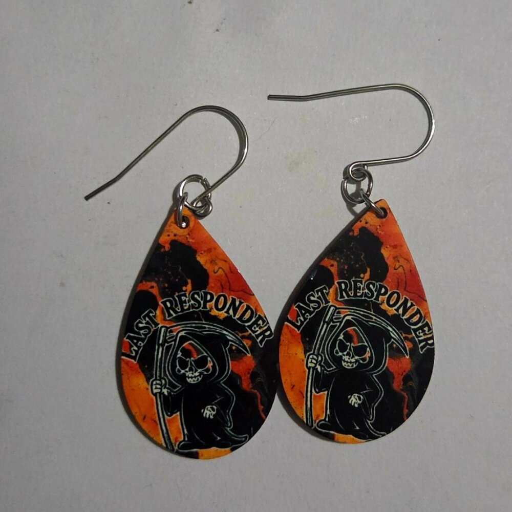 Grimm Reaper Cereal Killer Halloween Earrings
